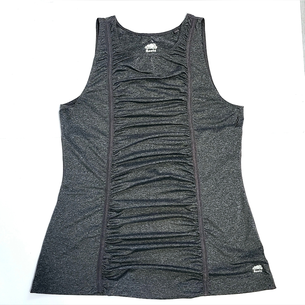 ROOTS L- XL Grey Stretch tank Top